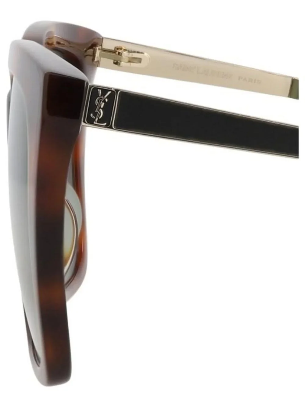 New Saint Laurent Womens Cat Eye Havana Gold Green Fashion Designer Sunglasses